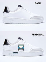 Personalized white sneakers with laces 34-35