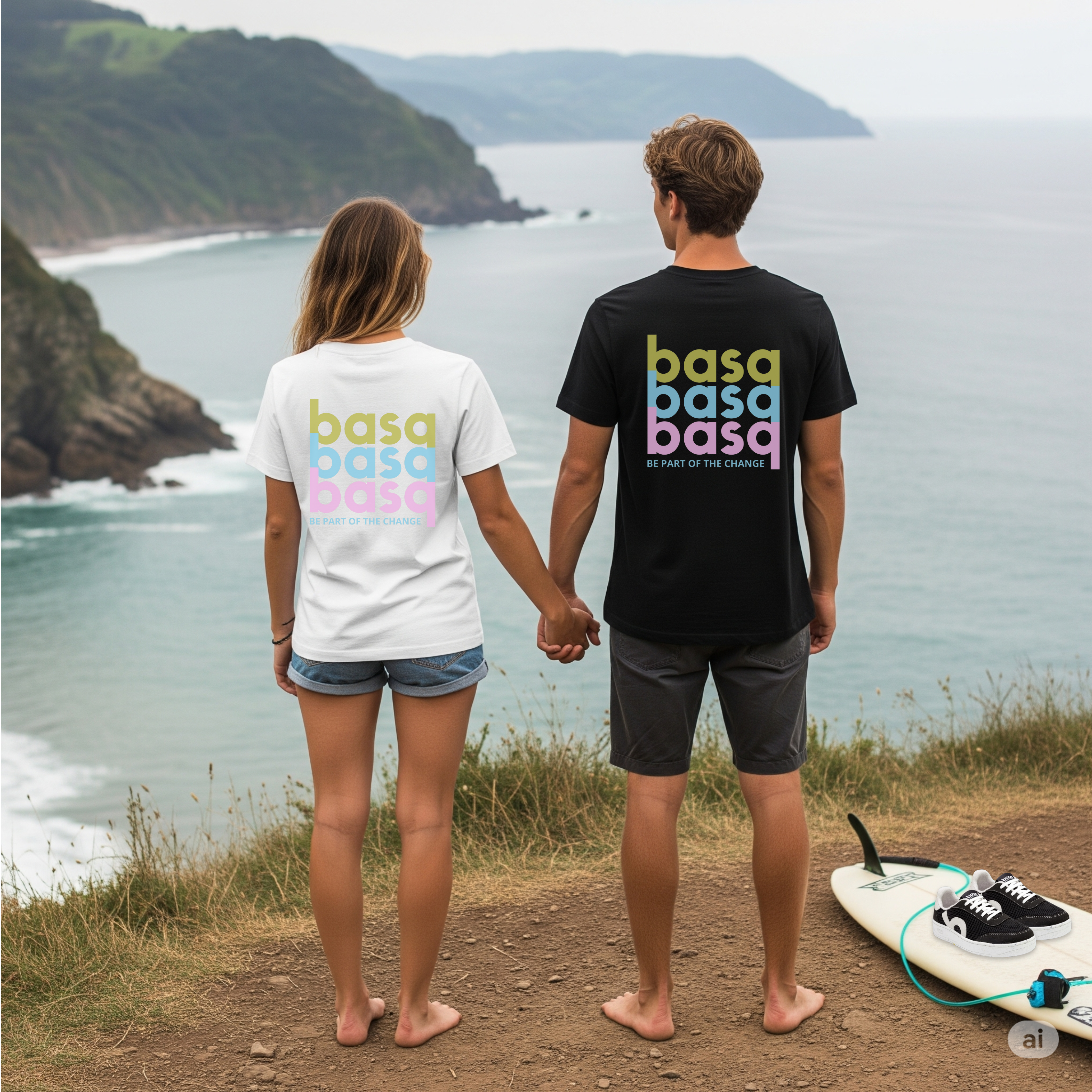 basq T-Shirt - 3 basq Schwarz