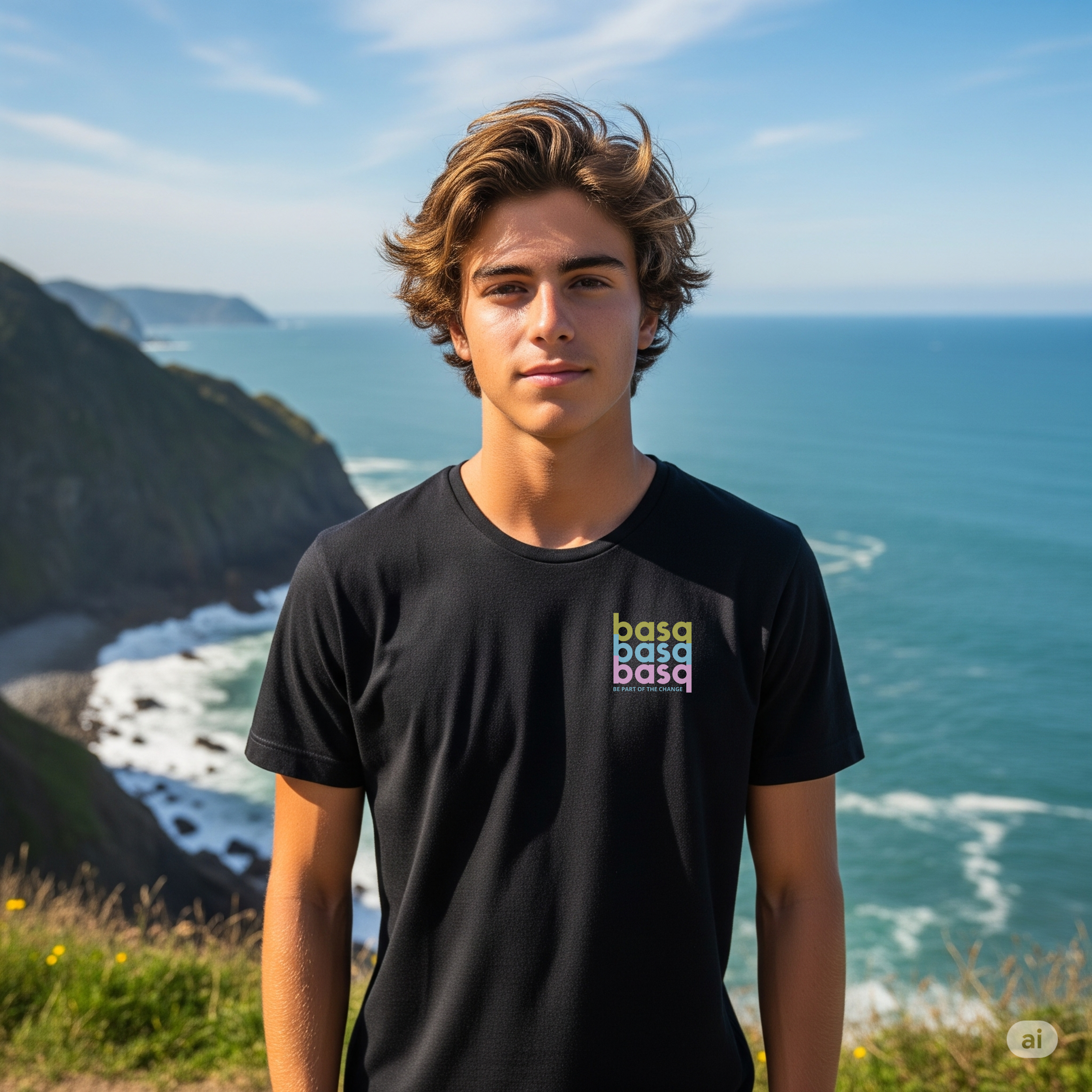 basq T-Shirt - 3 basq Schwarz