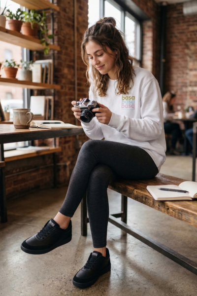 Kirra Black – Baskets durables 100 % recyclées et véganes | basq