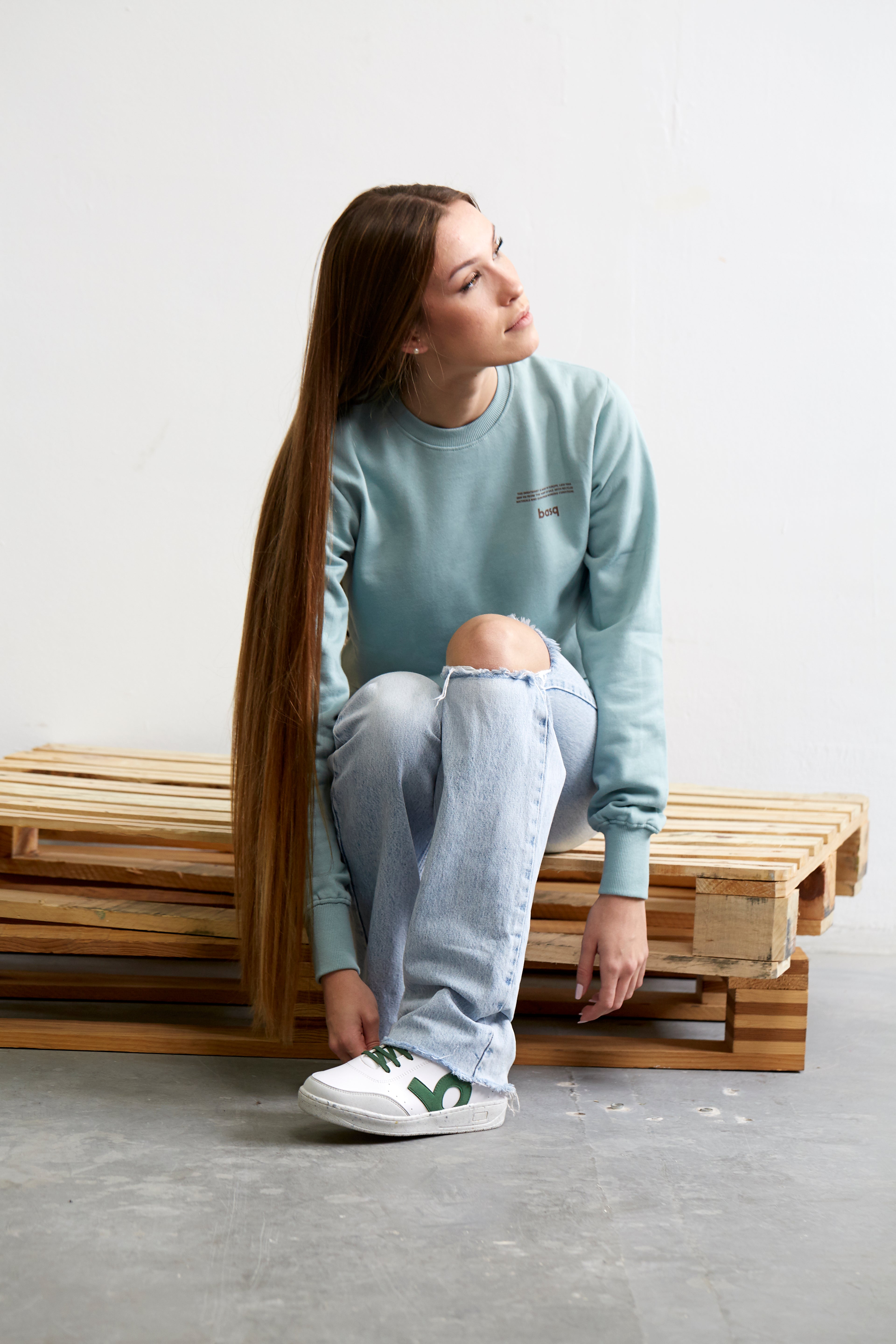 sweatshirt basq - Basiq Aquamarine