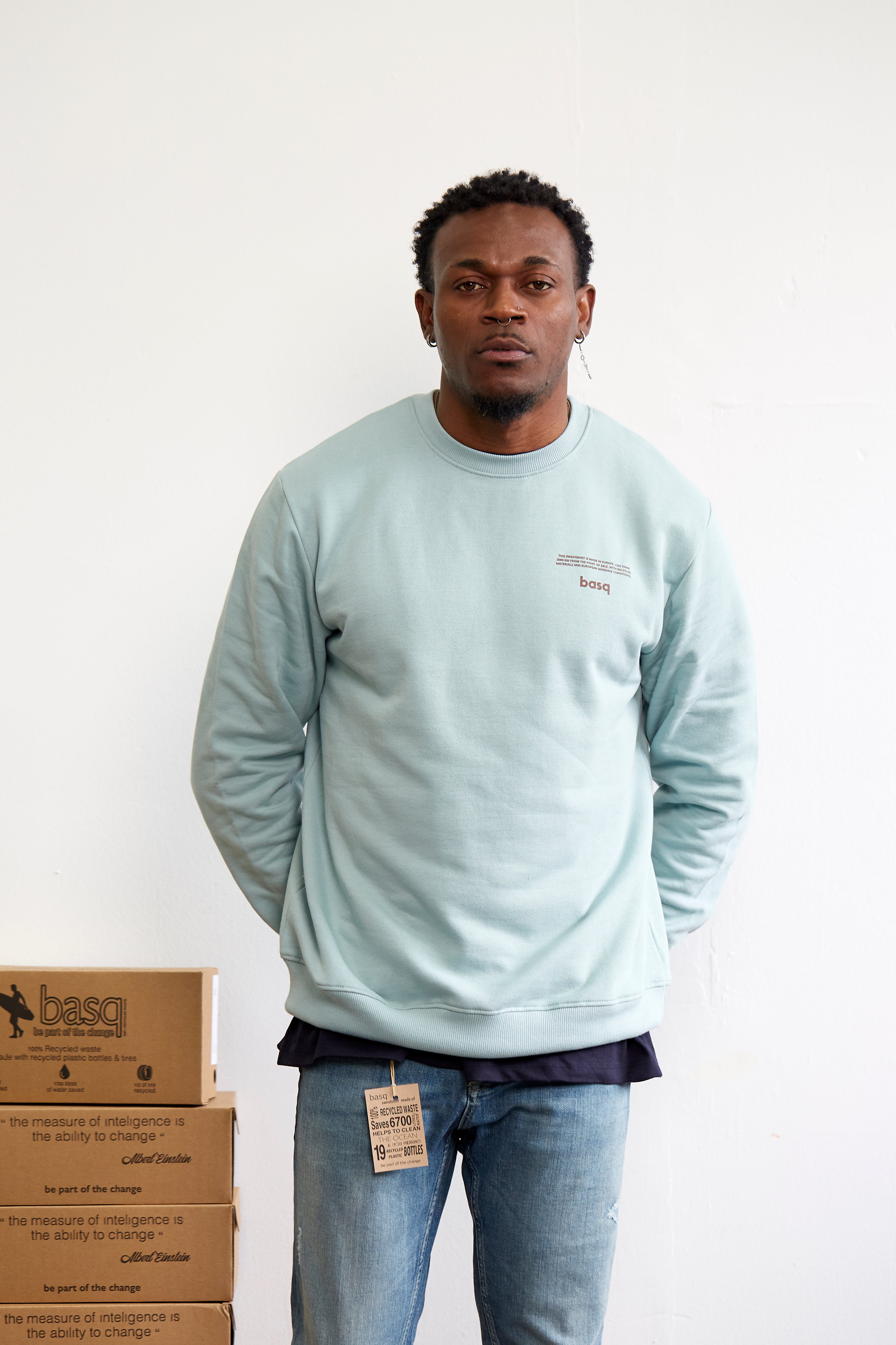 sweatshirt basq - Basiq Aquamarine